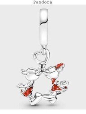 Pandora Disney Mickey Mouse & Minnie Mouse Kissing Charm